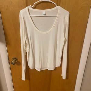 Old Navy Cream Scoop Neck Top